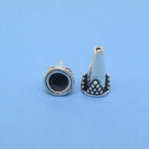 15404 - Bali Silver Open Cone 6.5x11mm 15404 - Bali Silver Open Cone 6.5x11mm