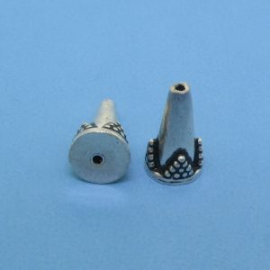 15403 - Bali Silver Cone 7x12mm