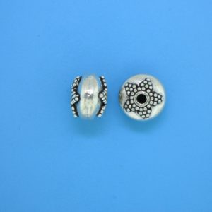 15424 - Bali Silver Bead 8x11mm 15424 - Bali Silver Bead 8x11mm