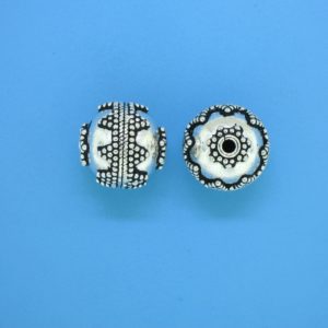 15427 - Bali Silver Bead 13x13mm 15427 - Bali Silver Bead 13x13mm
