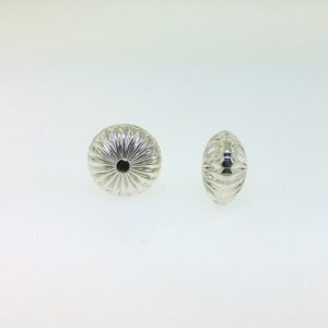 1223 - 3mm Sterling Silver Straight Corrugated Round Saucer Bead 1223 - 3mm Sterling Silver Straight Corrugated Round Saucer Bead