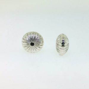 1225 - 5mm Sterling Silver Straight Corrugated Round Saucer Bead 1225 - 5mm Sterling Silver Straight Corrugated Round Saucer Bead