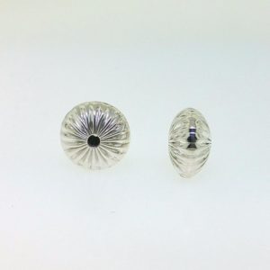 1226 - 6mm Sterling Silver Straight Corrugated Round Saucer Bead 1226 - 6mm Sterling Silver Straight Corrugated Round Saucer Bead