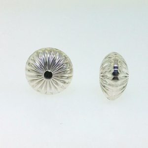 1228 - 10mm Sterling Silver Straight Corrugated Round Saucer Bead 1228 - 10mm Sterling Silver Straight Corrugated Round Saucer Bead