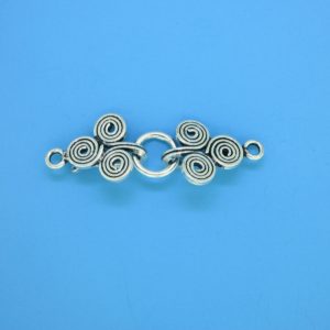 15443 - Bali Silver Clasp 11x34mm 15443 - Bali Silver Clasp 11x34mm