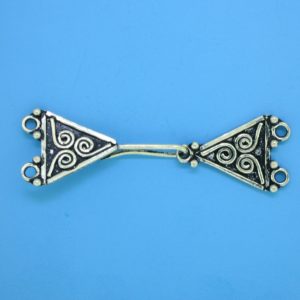 15445 - Bali Silver 2 Strands Clasp 14x39mm 15445 - Bali Silver 2 Strands Clasp 14x39mm