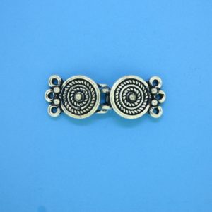 15446 - Bali Silver 3 Strands Clasp 10x29mm 15446 - Bali Silver 3 Strands Clasp 10x29mm