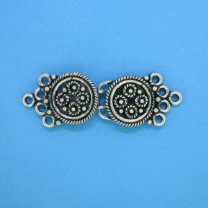 15447 - Bali Silver Multi Strands Clasp 13x37mm 15447 - Bali Silver Multi Strands Clasp 13x37mm