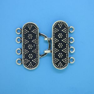 15449 - Bali Silver 4 Strands Clasp 25x32mm 15449 - Bali Silver 4 Strands Clasp 25x32mm