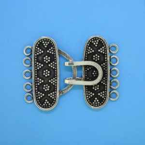 15450 - Bali Silver 5 Strands Clasp 25x32mm 15450 - Bali Silver 5 Strands Clasp 25x32mm
