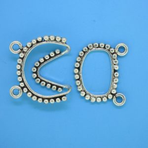 15451 - Bali Silver 2 Strands Clasp 22x31mm 15451 - Bali Silver 2 Strands Clasp 22x31mm
