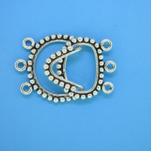 15452 - Bali Silver 3 Strands Clasp 22x31mm 15452 - Bali Silver 3 Strands Clasp 22x31mm