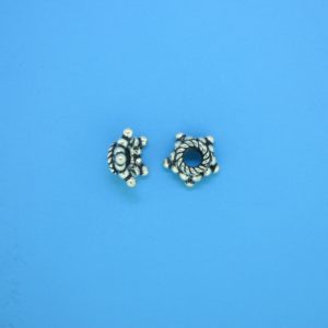 15540 - Bali Silver Bead Cap 4x8mm 15540 - Bali Silver Bead Cap 4x8mm