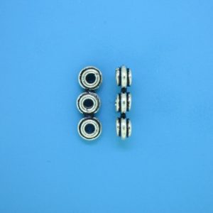 15571 - Bali Silver 3 Hole Spacer Bead 6x17mm