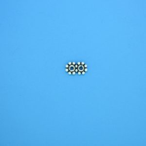 15574 - Bali Silver 2 Hole Daisy Spacer 7.5mm