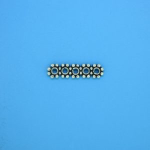 15576 - Bali Silver 5 Hole Daisy Spacer Bar 18mm 15576 - Bali Silver 5 Hole Daisy Spacer Bar 18mm