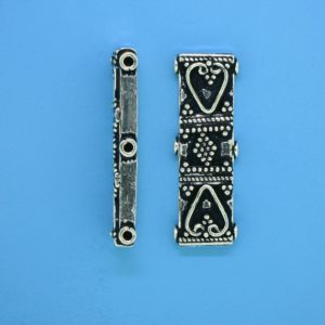 15581 - Bali Silver 3 Hole Spacer Bar 29mm 15581 - Bali Silver 3 Hole Spacer Bar 29mm