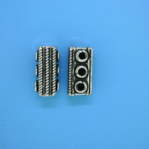 15582 - Bali Silver 3 Hole Spacer Bar 16mm 15582 - Bali Silver 3 Hole Spacer Bar 16mm