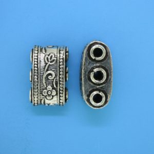 15584 - Bali Silver 3 Hole Spacer Bar 20mm 15584 - Bali Silver 3 Hole Spacer Bar 20mm