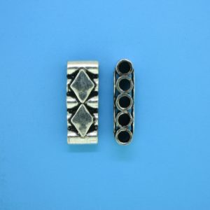 15588 - Bali Silver 5 Hole Spacer Bar 20mm