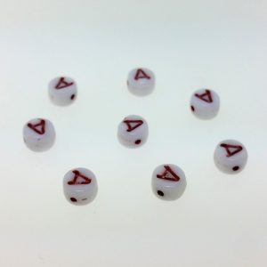 9011RW - 6mm Red and White Alphabet - A 9011RW - 6mm Red and White Alphabet - A