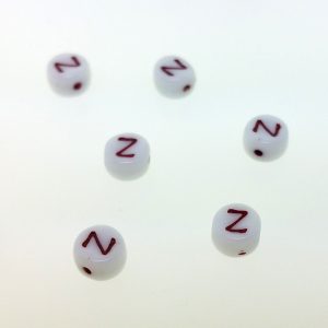 9011RW - 6mm Red and White Alphabet - Z 9011RW - 6mm Red and White Alphabet - Z