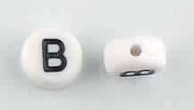 9011BW - 6mm Black and White Alphabet - B