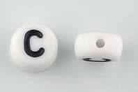 9011BW - 6mm Black and White Alphabet - C