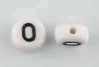 9011BW - 6mm Black and White Alphabet - O