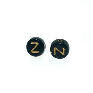9011GB - 6mm Gold and Black Alphabet - Z 9011GB - 6mm Gold and Black Alphabet - Z