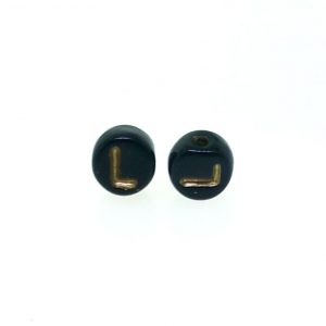 9011GB - 6mm Gold and Black Alphabet - L