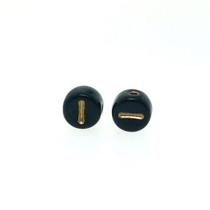 9011GB - 6mm Gold and Black Alphabet - I