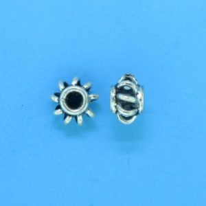 15001 - 6x4mm Bali Silver Spacer Bead 15001 - 6x4mm Bali Silver Spacer Bead