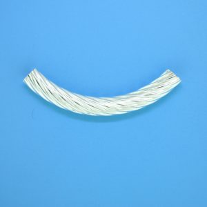 1450 - 5x37mm Sterling Silver Curved Tube 1450 - 5x37mm Sterling Silver Curved Tube