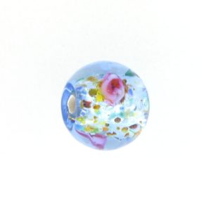 6106L - Czech Silver Foil Round Beads - Light Sapphire