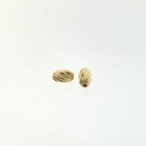 199 - 6.5x10mm Gold Filled Design Oval Bead 199 - 6.5x10mm Gold Filled Design Oval Bead