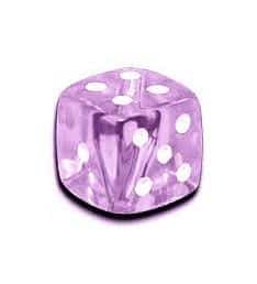 9302 - 8x8mm Transparent Dice Bead - Purple 9302 - 8x8mm Transparent Dice Bead - Purple