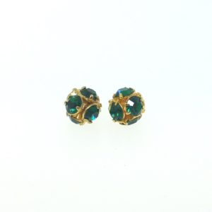 # 3705 - 5mm Swarovski Gold Plated Rhinestone Ball - Emerald
