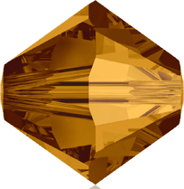 5301/5328 - 8mm Swarovski Bicone Crystal Bead - Crystal Copper 5301/5328 - 8mm Swarovski Bicone Crystal Bead - Crystal Copper