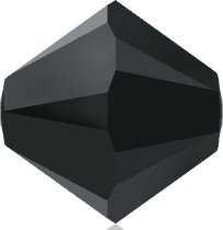 5301/5328 - 8mm Swarovski Bicone Crystal Bead - Jet Hematite 5301/5328 - 8mm Swarovski Bicone Crystal Bead - Jet Hematite