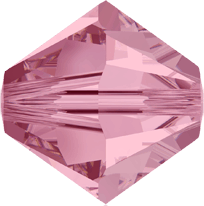 5301/5328 - 8mm Swarovski Bicone Crystal Bead - Light Rose 5301/5328 - 8mm Swarovski Bicone Crystal Bead - Light Rose