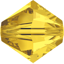 5301/5328 - 8mm Swarovski Bicone Crystal Bead - Light Topaz 5301/5328 - 8mm Swarovski Bicone Crystal Bead - Light Topaz