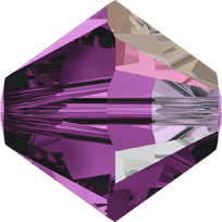 5301/5328 - 8mm Swarovski Bicone Crystal Bead - Amethyst AB 5301/5328 - 8mm Swarovski Bicone Crystal Bead - Amethyst AB
