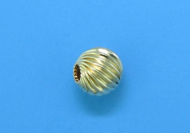 9mm Gold Filled Twisted Corrugated Round Bead 9mm Gold Filled Twisted Corrugated Round Bead