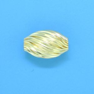 203 - 7.6x12mm Gold Filled Design Oval Bead 203 - 7.6x12mm Gold Filled Design Oval Bead