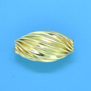 206 - 9.5x18mm Gold Filled Design Oval Bead 206 - 9.5x18mm Gold Filled Design Oval Bead