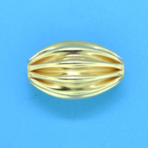 255 - 10x16.5mm Gold Filled Design Oval Bead 255 - 10x16.5mm Gold Filled Design Oval Bead