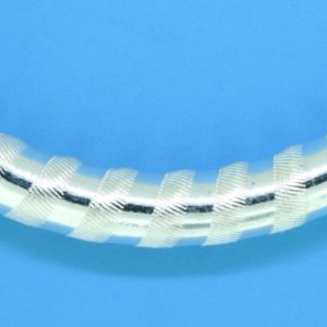 1412 - 5x37mm Sterling Silver Design Curved Tube 1412 - 5x37mm Sterling Silver Design Curved Tube