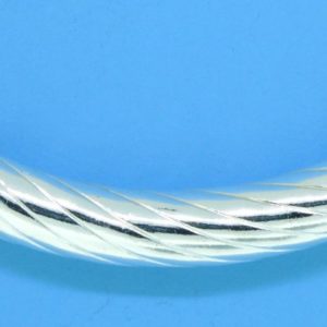 1420 - 5x44mm Sterling Silver Design Curved Tube 1420 - 5x44mm Sterling Silver Design Curved Tube