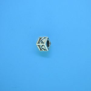 1308 - 4.5mm Sterling Silver Alphabet - K